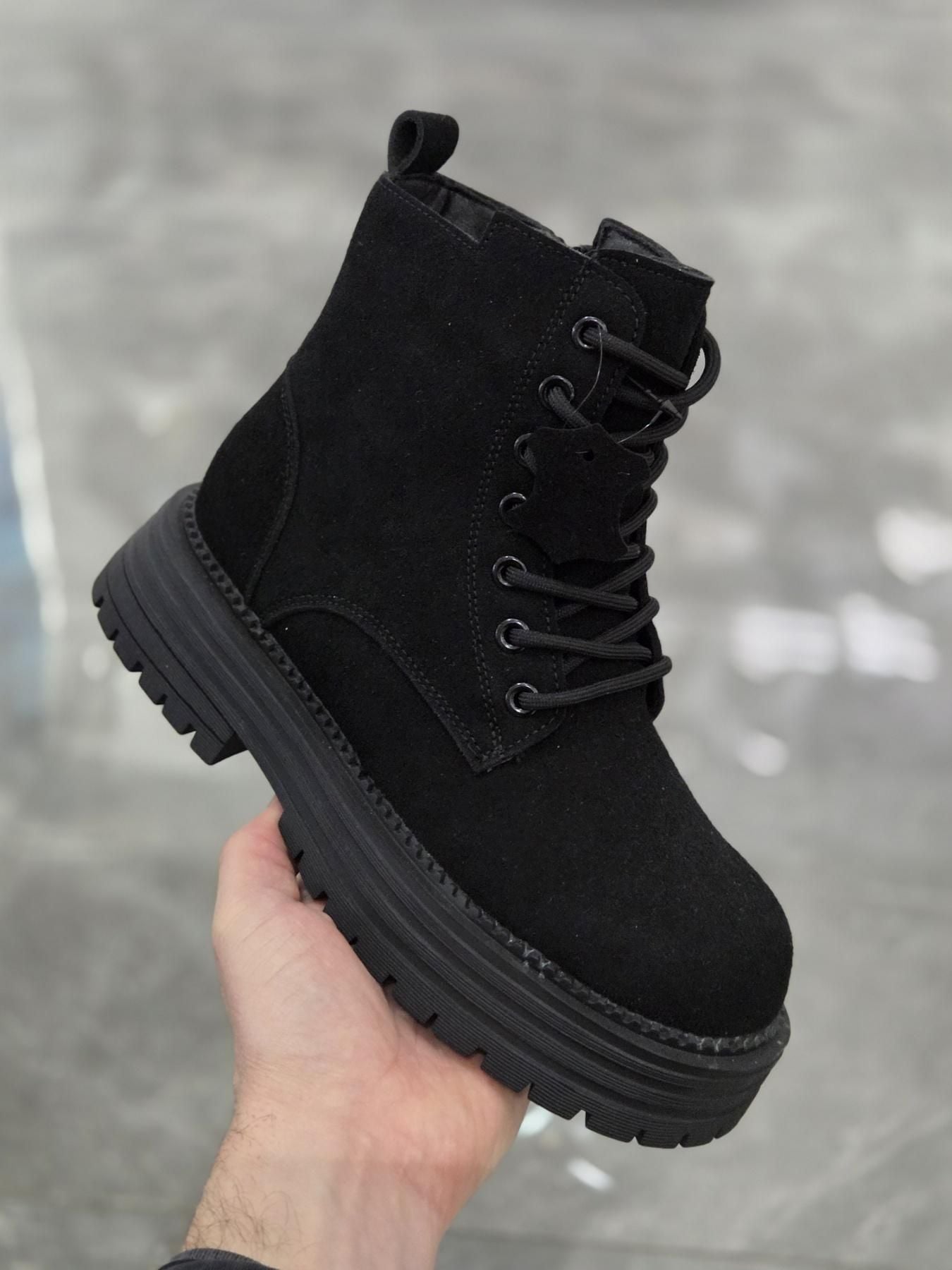 Бот чорний.замш.зима. 10-3 стиль китай 36(р)