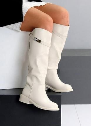Чоботи біла.шкіра.демі. 92-17 меделі китай 40(р)