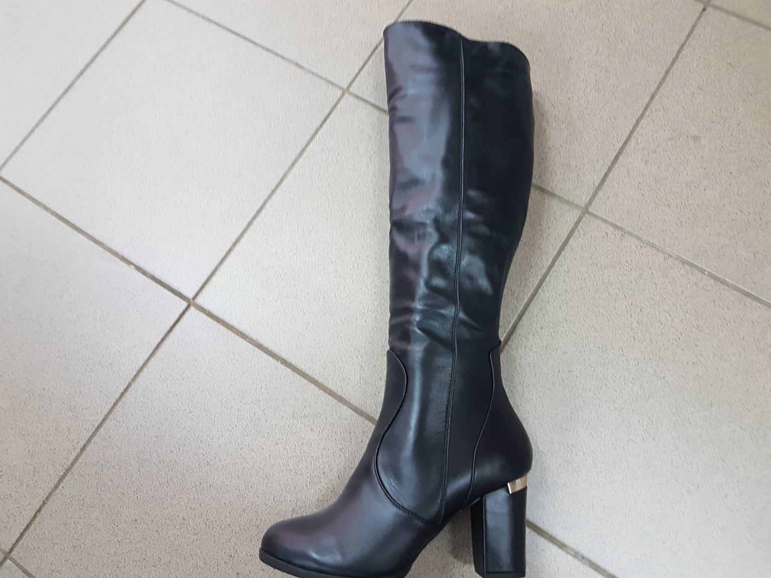 Ботфорт черн.кожа.ш 49412-3 Алтея житомир 39(р)