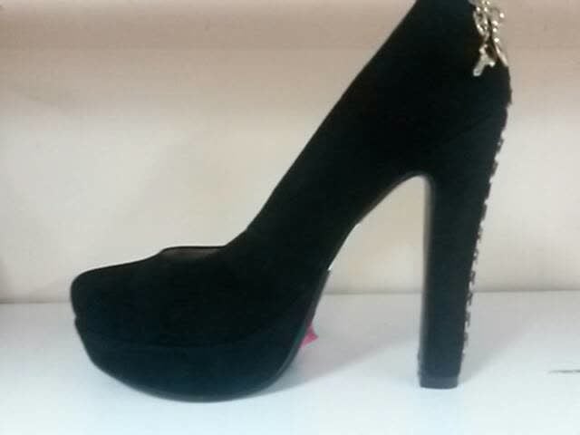 Туфли черн.замш 6185-4 броколи польша 36(р)